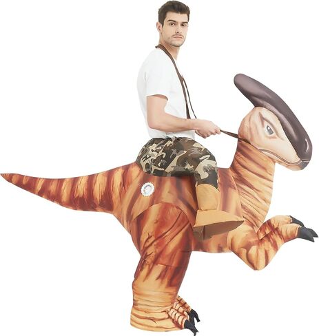 زي ديناصور غوش للبالغين، أزياء الهالوين الأصلية القابلة للنفخ، أزياء ديناصور قابلة للنفخ لحفلات الهالوين وحفلات الهالوين للجنسين in Kuwait