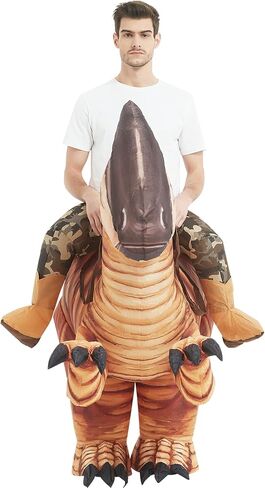 زي ديناصور غوش للبالغين، أزياء الهالوين الأصلية القابلة للنفخ، أزياء ديناصور قابلة للنفخ لحفلات الهالوين وحفلات الهالوين للجنسين in Kuwait