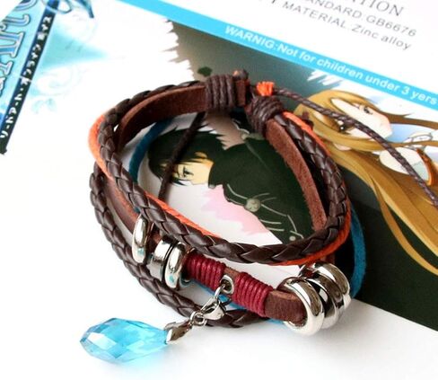 Anime Sao Sword Art Online Asuna Kirito - سوار قلادة مكون من 3 سيوف، لون أبيض... in Kuwait