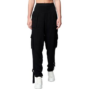 [BLANKNYC] Womens Luxury Clothing Elastic Waistband Cargo Pant, Comfortable & Stylish