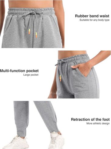 بنطال رياضي كاجوال للسيدات من TICOSA، سروال رياضي للتمرين مع جيوب in Kuwait