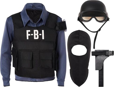 زي شرطة Spooktacular Creations للأطفال، زي شرطي FBI، فستان الهالوين، لعب الأدوار، وحفلة اللعب التظاهري in Saudi Arabia