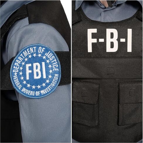 زي شرطة Spooktacular Creations للأطفال، زي شرطي FBI، فستان الهالوين، لعب الأدوار، وحفلة اللعب التظاهري in Saudi Arabia