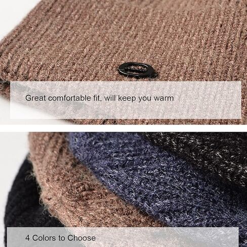 قبعة صغيرة شتوية متماسكة للأذنين مريحة وقابلة للتمدد قبعة جمجمة دافئة للنساء والرجال في الطقس البارد in Kuwait