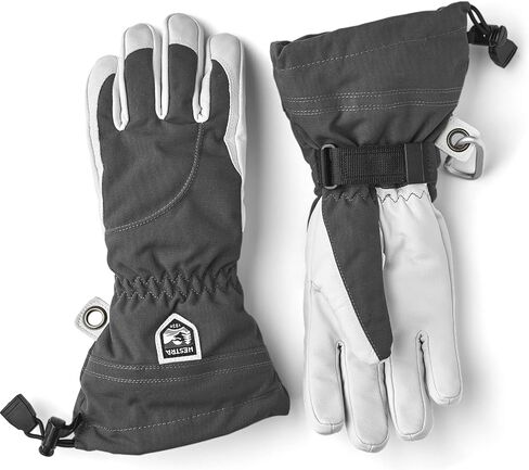 Hestra Heli Ski Womens Glove - Classic 5-Finger Leather Snow Glove for Skiing, Snowboarding and Mountaineering (Women’s Fit) in Kuwait
