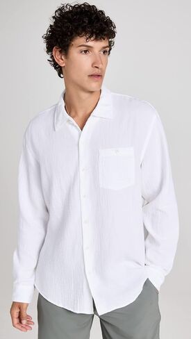 Club Monaco Men's Summer Double Face Gauze Shirt in Kuwait
