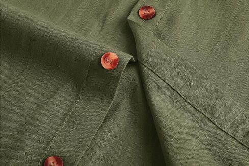 قمصان رجالي من Eymitory بأكمام قصيرة من القطن والكتان بأزرار للأسفل، قمصان صيفية للشاطئ، قمصان لإزالة الأعشاب الضارة مع جيوب in Kuwait