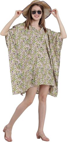 فساتين Elu Kaftan للنساء - فستان Moomoo/Mumu الأفغاني Boho Caftan Beach Covers Maxi in Kuwait