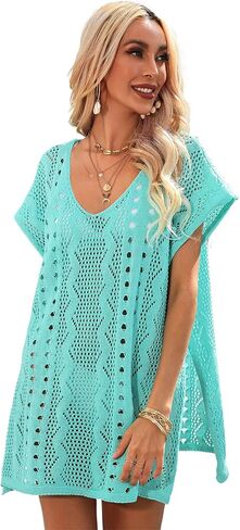 Spmor ملابس السباحة النسائية التستر ثوب السباحة الكروشيه اللباس متماسكة بيكيني الشاطئ Coverups in Kuwait