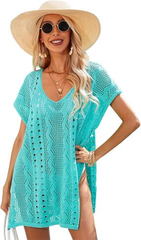 Spmor ملابس السباحة النسائية التستر ثوب السباحة الكروشيه اللباس متماسكة بيكيني الشاطئ Coverups in Kuwait