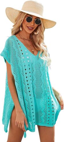 Spmor ملابس السباحة النسائية التستر ثوب السباحة الكروشيه اللباس متماسكة بيكيني الشاطئ Coverups in Kuwait