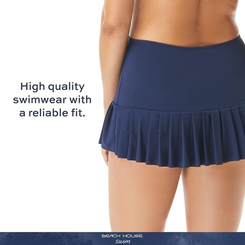 BEACH HOUSE Sophie Pleated Skirted Swim Bottom — Sporty Skirt with Attached Bikini in Kuwait
