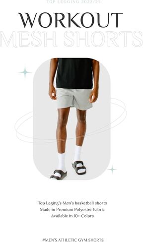 TL Men's Athletic Gym Workout Shorts with Pockets, Mesh or Dazzle Basketball Shorts in Packs or Single in Kuwait