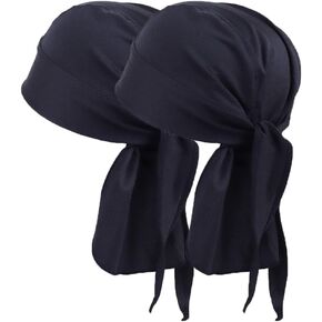 FORBUSITE Dew Rag Doo Rag Du Rag Sweat Wicking Beanie Skull Cap for Men Women