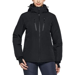 TSLA Women's Winter Ski Jacket, Waterproof Warm Insulated Snow Coats, Cold Weather Windproof Snowboard Jacket with Hood