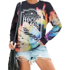 Halloween Sanderson Sisters Sweatshirts Women Witches Brew Sweatshirt Funny Hocus Pocus Pullover Tops Fall Tees