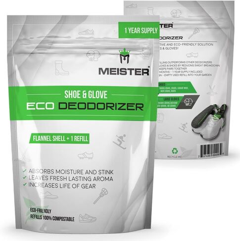 Meister Shoe & Glove Eco Deodorizer + Refill - Absorbs Stink, Powerful, Refillable - 1 Year Supply in Saudi Arabia