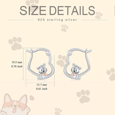 Hypoallergenic Earrings Rabbit Tiger Teddy Koala Puppy Panther Peacock Earrings Sterling Silver Animal Hug Hoop Earrings Jewelry Mothers Day Graduation Birthday Gifts for Women in Saudi Arabia