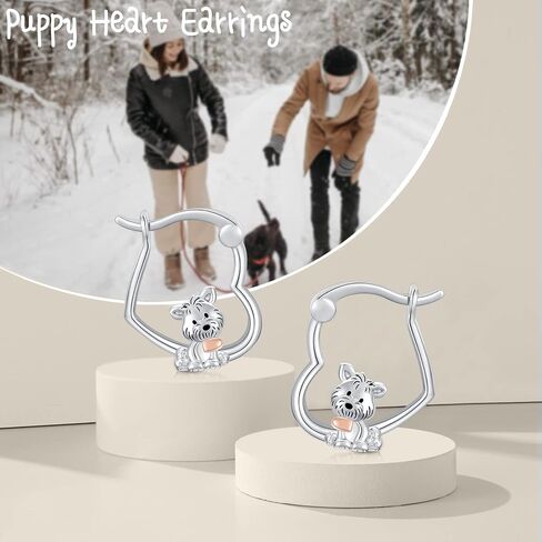 Hypoallergenic Earrings Rabbit Tiger Teddy Koala Puppy Panther Peacock Earrings Sterling Silver Animal Hug Hoop Earrings Jewelry Mothers Day Graduation Birthday Gifts for Women in Saudi Arabia