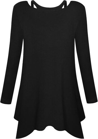 بولوتس قميص تونيك كاجوال منقوش باكمام 3/4 ورقبة على شكل حرف V للنساء in Kuwait