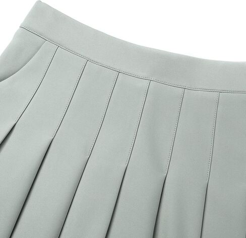 تنورة Goodswsw مطوية - متزلج عالي الخصر، تنس، زي مدرسي، تنانير قصيرة مع شورت - جيوب خصر مرنة in Kuwait