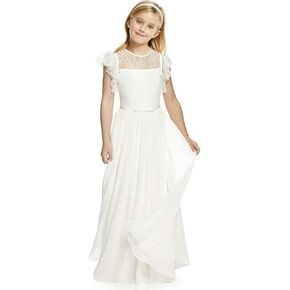 ABAO SISTER Flutter Sleeves A-line Flower Girl Dress
