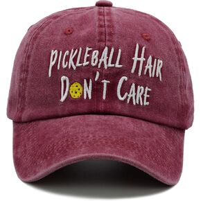 قبعة Pickleball Hair Don't Care Hat، قبعة بيسبول مطرزة، هدايا كرة المخلل للرجال والنساء in Kuwait