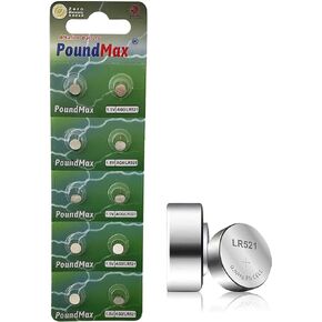 10 بطاريات AG0 (LR63، L521) 1.5 فولت - بطاريات باوند ماكس قلوية زر | 1 × 10 عبوات in Kuwait