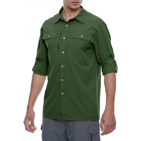 Little Donkey Andy Men's Stretch Quick Dry UPF50+ Long Sleeve Shirt for Hiking, Travel, Camping in Kuwait