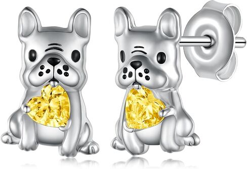Dog Earrings for Women 925 Sterling Silver French Bulldog Earrings Animal Dog Jewelry Gifts for Daughter Granddaughter Girls Women in Saudi Arabia