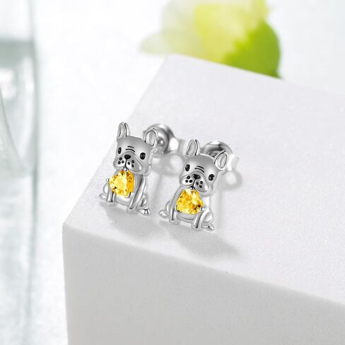 Dog Earrings for Women 925 Sterling Silver French Bulldog Earrings Animal Dog Jewelry Gifts for Daughter Granddaughter Girls Women in Saudi Arabia