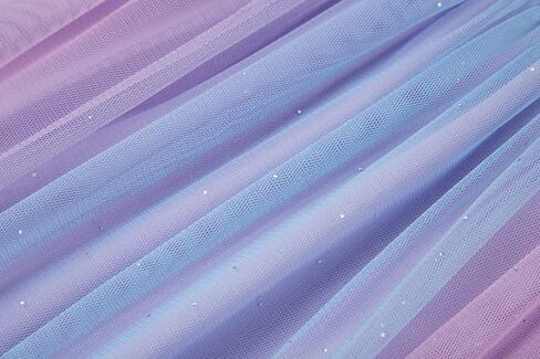 DaniChins Girl Knit Short-Sleeve Tutu Dress Colorful Tulle Sparkle Dress in Kuwait