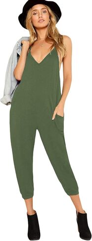 بذلة DIDK للسيدات برقبة على شكل حرف V وحزام سباغيتي وساق حريم in Kuwait