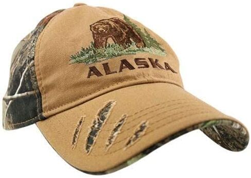 Alaskan Real Tree Bear Souvenir Ball Cap Style Hat Adult OSFA in Kuwait