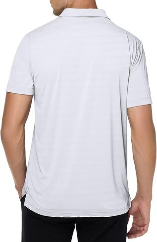 Mens Golf Polo Shirts Dry Fit Solid Collared Shirts Short Sleeve Performance Athletic Tennis T-Shirt in Kuwait