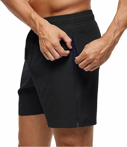 MEILONGER شورت جري رجالي مكون من قطعتين مقاس 5 بوصات، سروال رياضي سريع الجفاف للتدريب والركض في صالة الألعاب الرياضية in Kuwait