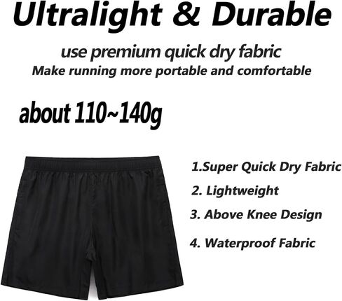 MEILONGER شورت جري رجالي مكون من قطعتين مقاس 5 بوصات، سروال رياضي سريع الجفاف للتدريب والركض في صالة الألعاب الرياضية in Kuwait
