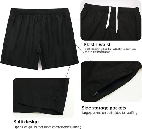 MEILONGER شورت جري رجالي مكون من قطعتين مقاس 5 بوصات، سروال رياضي سريع الجفاف للتدريب والركض في صالة الألعاب الرياضية in Kuwait