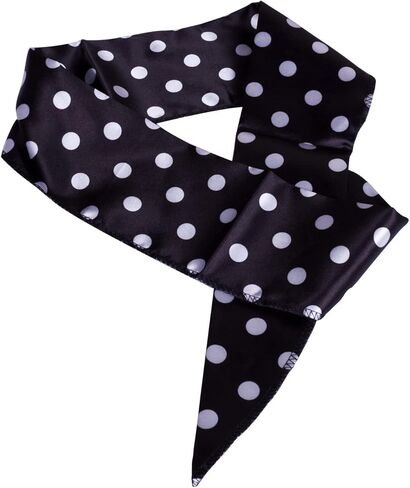 MAPLECOS Nostalgic 50S Pink Satin Jacket for Women Lady Girls with Spotted Neck Scarfs Halloween Cosplay Costume in Kuwait