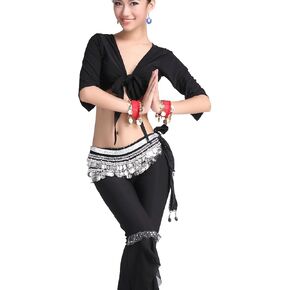 ZLTdream الرقص الشرقي وشاح الورك الغجر حزام تنورة العملات المعدنية للنساء الهذيان الزي الرقص هالوين زي in Kuwait