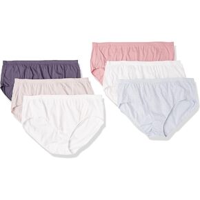 ملابس داخلية قصيرة للنساء من JUST MY SIZE، مقاس كبير، من القطن الخالص، 6 قطع، ألوان متنوعة in Kuwait