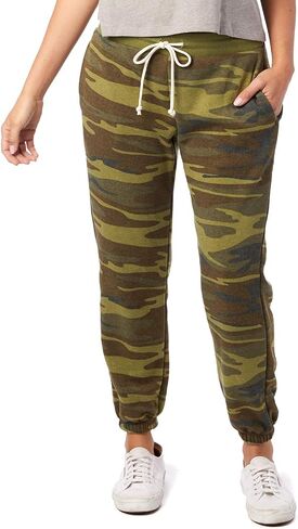 Alternative Women's Sweatpants, Washed Terry Cuffed Fleece Sweatpant in Kuwait