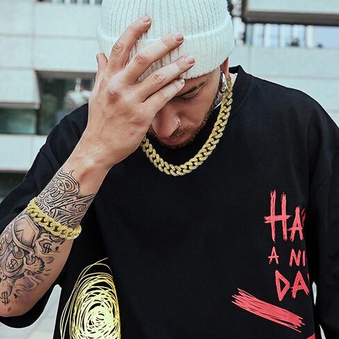 CASSIECA رجل الكوبي ربط سلسلة الذهب والفضة بلينغ ميامي الكوبي قلادة سوار مجموعة سلسلة الماس للرجال مثلج خارج الهيب هوب مجوهرات in Kuwait