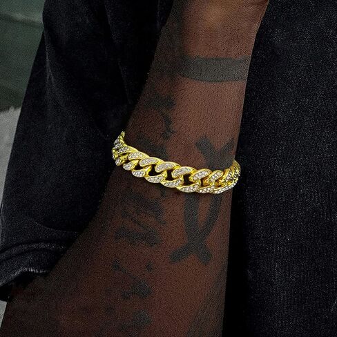 CASSIECA رجل الكوبي ربط سلسلة الذهب والفضة بلينغ ميامي الكوبي قلادة سوار مجموعة سلسلة الماس للرجال مثلج خارج الهيب هوب مجوهرات in Kuwait