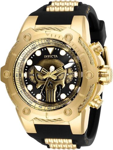 Invicta Men's Marvel Stainless Steel Quartz Watch with Silicone Strap, Black, 30 (Model: 26925) in Saudi Arabia