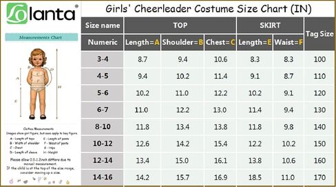 LOLANTA Girls Cheerleader Costume Pleated Skirt Set Cheerleader Outfit with Pom Pom in Kuwait