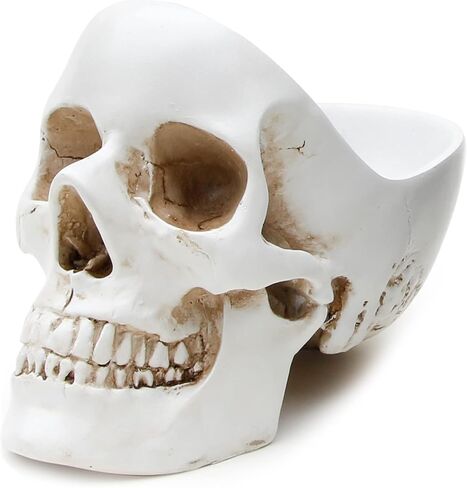 Suck UK Key Gothic Bowl | Skeleton Ring Earring Holder Skull Desktop Organizer & Goth Decor Jewelry Dish, White in Kuwait