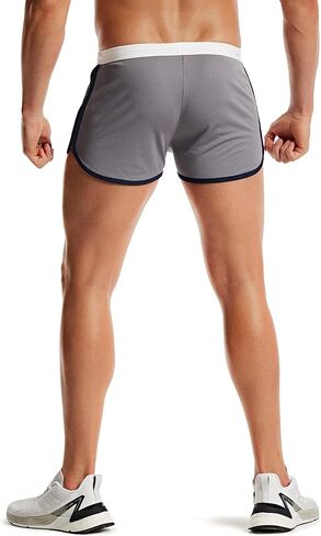 TSLA 1 or 2 Pack Men's Bodybuilding Workout Gym Shorts, Athletic Sports Running Shorts, Casual Short Pants with Pockets in Saudi Arabia