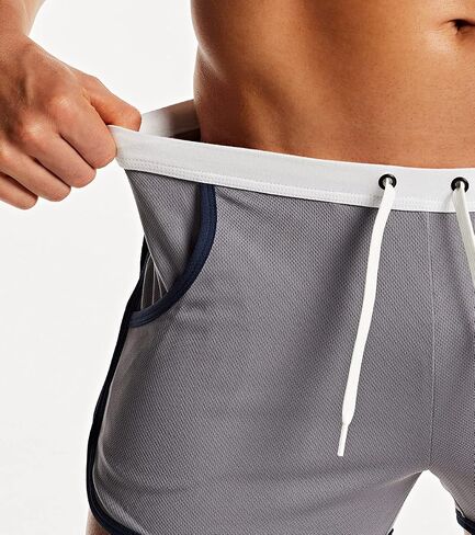 TSLA 1 or 2 Pack Men's Bodybuilding Workout Gym Shorts, Athletic Sports Running Shorts, Casual Short Pants with Pockets in Saudi Arabia