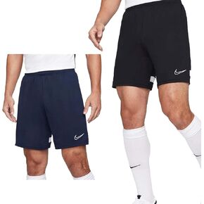 شورت كرة القدم Dri-FIT Academy Knit للرجال من نايكي، حجر السج/أبيض، مقاس صغير in Kuwait